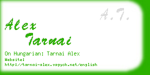 alex tarnai business card